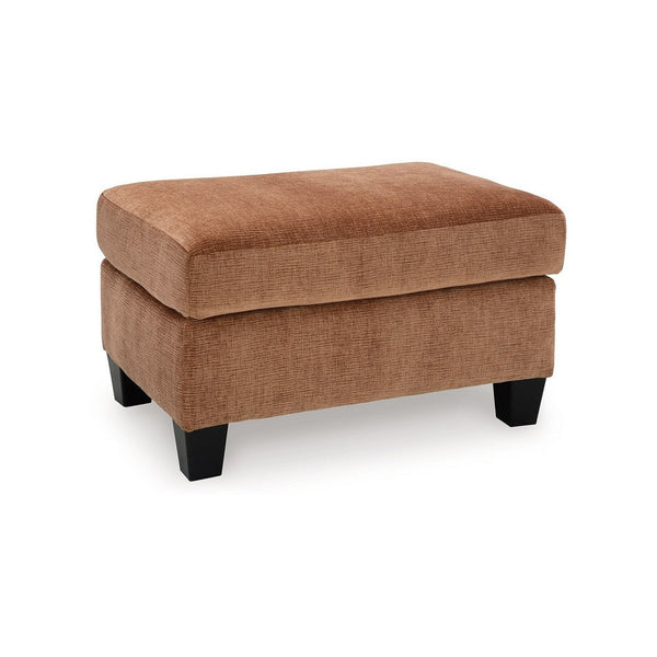 Emilia Rectangular Ottoman Bench, Soft Clay Brown Polyester 24x34 Inch -BM332327