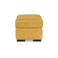 Viena Rectangular Accent Ottoman, Soft Yellow Faux Velvet 24x39 Inch -BM332335