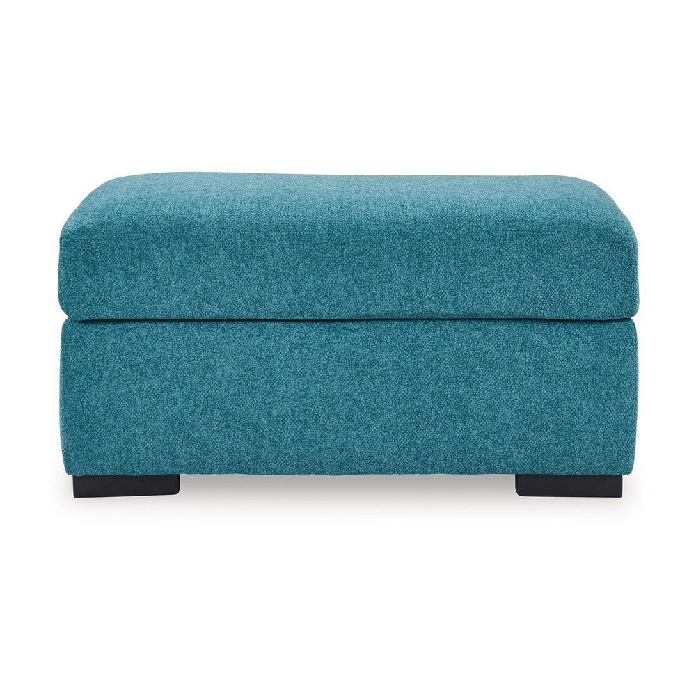Viena Rectangular Accent Ottoman Bench, Teal Faux Velvet 24x39 Inch -BM332340