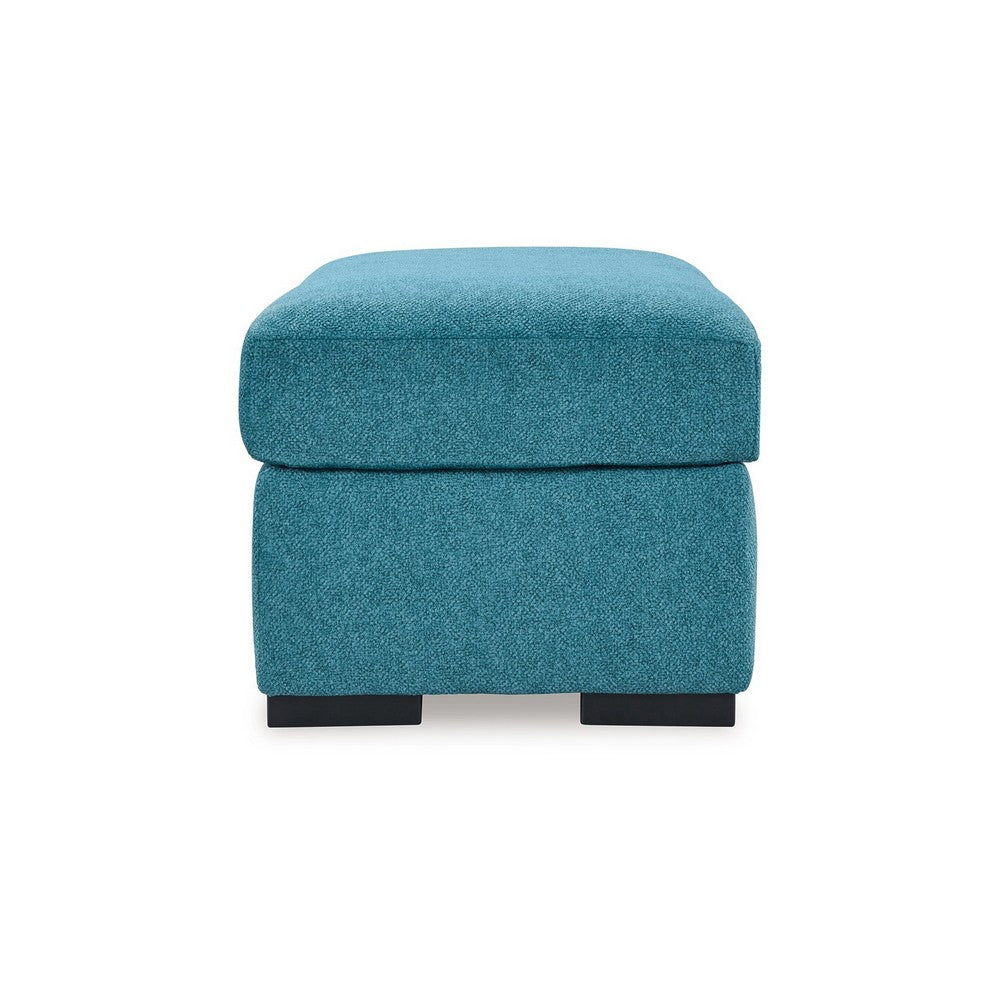 Viena Rectangular Accent Ottoman Bench, Teal Faux Velvet 24x39 Inch -BM332340