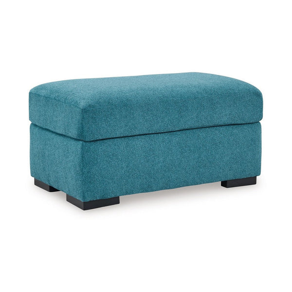 Viena Rectangular Accent Ottoman Bench, Teal Faux Velvet 24x39 Inch -BM332340