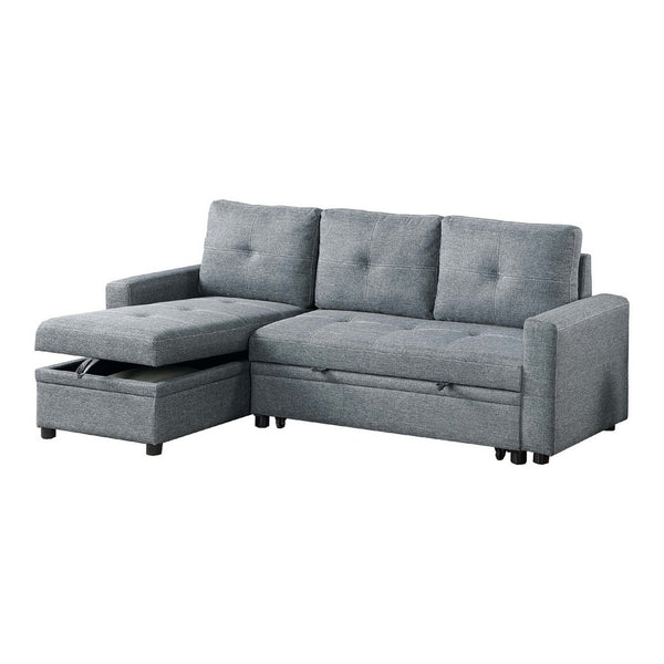 Gero Sectional Sofa Set with Reversible Storage Chaise, Light Gray - BM332362
