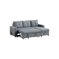 Gero Sectional Sofa Set with Reversible Storage Chaise, Light Gray - BM332362