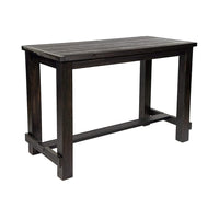 Bega 5pc Bar Height Table and Chair Set, Ivory, Black Solid Wood - BM332498