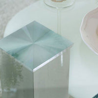 Fely 7pc Dining Table and Chair Set, Glass Top, White Faux Leather - BM332506