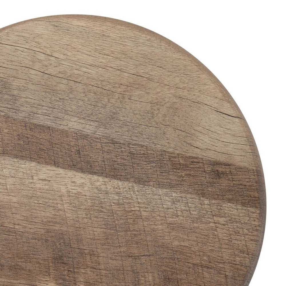 Ges 3pc Bar Table and Swivel Stool Set, 32 Inch Round Top, Black Metal - BM332507