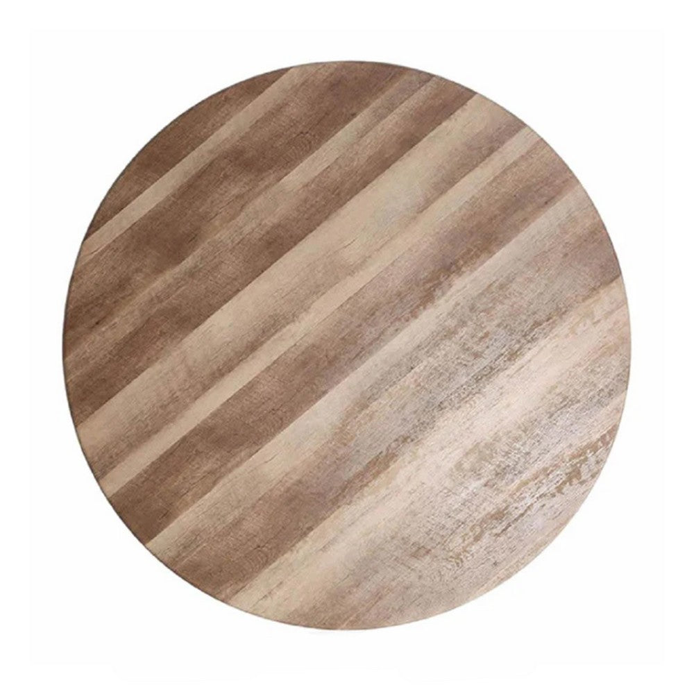 Ges 5pc Counter Table and Swivel Stool Set, 45 Inch Round, Black Metal - BM332508