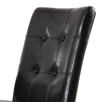 Ery 7pc Dining Table and Chair Set, Genuine Marble, Brown Faux Leather - BM332509