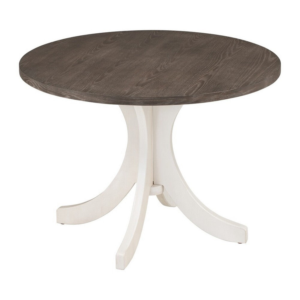 Aria 5pc Dining Table and Chair Set, Antique White and Walnut Brown - BM332525