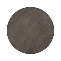 Aria Dining Table, 47 Inch Round Walnut Brown Top, White Flared Base - BM332526