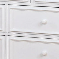 Kny Wide Dresser, 7 Drawers, Turned Feet, Traditional White Solid Wood -BM332569