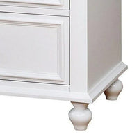 Kny Wide Dresser, 7 Drawers, Turned Feet, Traditional White Solid Wood -BM332569