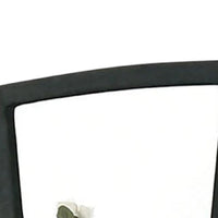 Ino Dresser Mirror, 44 Inch Black Fabric Upholstered 3 Panel Frame -BM332570