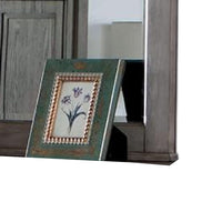 Dory Dresser Mirror, 42 Inch Rectangular, Farmhouse Gray Solid Wood -BM332574
