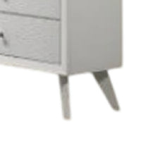 Tory Wide Dresser, 6 Drawers w Bronze Knobs, Textured White Wood -BM332576