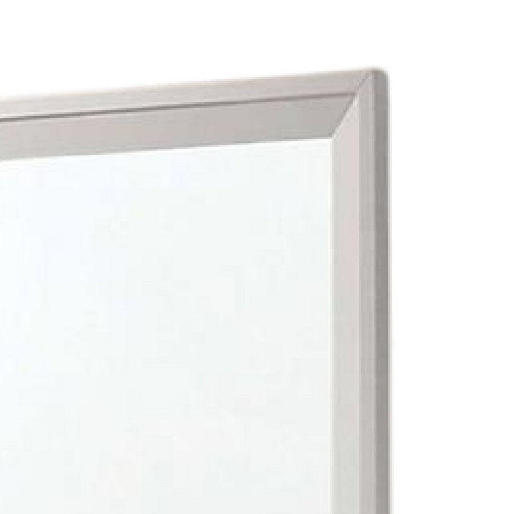 Tory Dresser Mirror, 36 Inch Rectangular, Classic White Solid Wood -BM332577