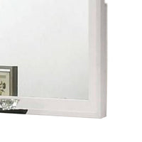 Tory Dresser Mirror, 36 Inch Rectangular, Classic White Solid Wood -BM332577
