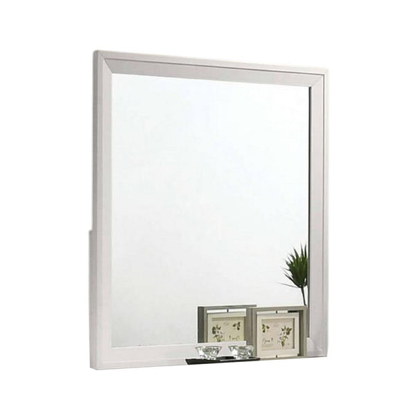 Tory Dresser Mirror, 36 Inch Rectangular, Classic White Solid Wood -BM332577