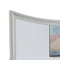 Roly Dresser Mirror, 37 Inch Gray Rectangular Solid Wood Molded Frame -BM332583