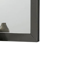 Aliso Dresser Mirror, Modern Metallic Gray Solid Wood Frame, 38 Inch -BM332594