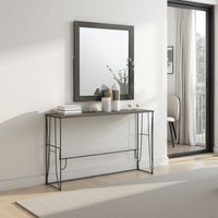 Aliso Dresser Mirror, Modern Metallic Gray Solid Wood Frame, 38 Inch -BM332594