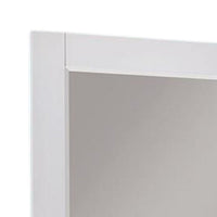 Akira Dresser Mirror, Contemporary Plank Style White Solid Wood 36in -BM332598