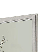 Varos Dresser Mirror, White Solid Wood, 38 Inch Stylish Square Frame -BM332607