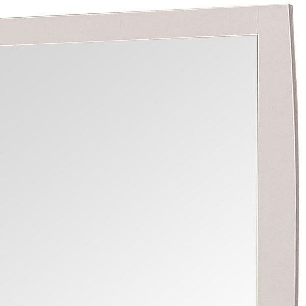 Lemy Dresser Vanity Mirror, 36 Inch Classic White Solid Wood Frame -BM332608