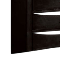 Simo Tall Dresser Chest, 5 Drawers, Chrome Handles, Modern Black Wood -BM332614