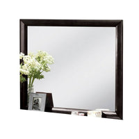 Simo Dresser Vanity Mirror, 40 Inch Modern Black Solid Wood Frame -BM332615