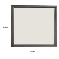 Erica Dresser Vanity Mirror, 39 Inch Contemporary Gray Wood Frame -BM332621