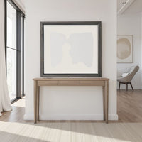Erica Dresser Vanity Mirror, 39 Inch Contemporary Gray Wood Frame -BM332621