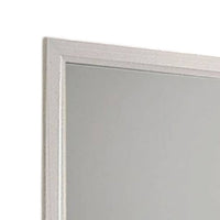 Erica Dresser Vanity Mirror, 39 Inch Modern Style White Wood Frame -BM332624