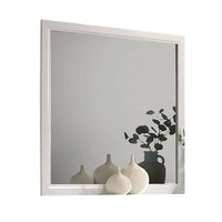 Erica Dresser Vanity Mirror, 39 Inch Modern Style White Wood Frame -BM332624