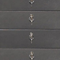 Laine Tall Dresser Chest, 5 Drawers, Crystal Trim, Gray Solid Wood -BM332625