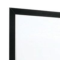 Ryla Dresser Vanity Mirror, 38 Inch Square Frame, Black Solid Wood -BM332627