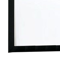 Ryla Dresser Vanity Mirror, 38 Inch Square Frame, Black Solid Wood -BM332627