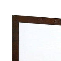 Ryla Dresser Mirror, 38 Inch Square, Dark Cherry Brown Solid Wood -BM332628