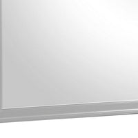 Ryla Dresser Mirror, 38 Inch Square Frame, Farmhouse Gray Solid Wood -BM332629