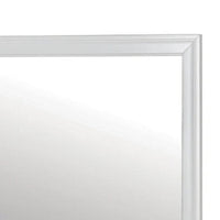 Ryla Dresser Vanity Mirror, 38 Inch Square Frame, White Solid Wood -BM332630