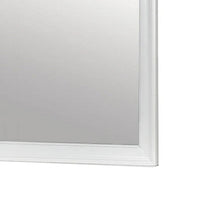 Ryla Dresser Vanity Mirror, 38 Inch Square Frame, White Solid Wood -BM332630