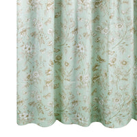 Vola Shower Curtain, 72 Inch, Floral Pattern, Light Green Polyester -BM332773