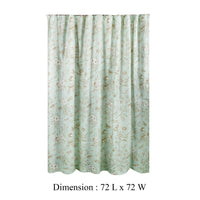 Vola Shower Curtain, 72 Inch, Floral Pattern, Light Green Polyester -BM332773