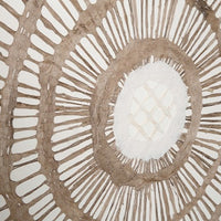 Wall Decor, Craft Paper Circle Framed Art, Brown White, 38x38 Square -BM332791