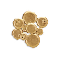 Wall Art Decor, Organic Round Shape Design, 20x20, Antique Gold Metal -BM332793