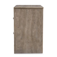 Kulv Nightstand, 2 Storage Drawers, 24 Inch Modern Taupe Gray Laminate -BM332806