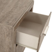 Kulv Nightstand, 2 Storage Drawers, 24 Inch Modern Taupe Gray Laminate -BM332806