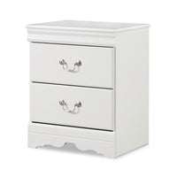 Roso Wide Dresser, Classic White, 25 Inch, 2 Drawers, Pewter Handles -BM332832