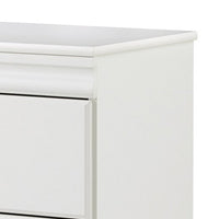 Roso Wide Dresser, Classic White, 25 Inch, 2 Drawers, Pewter Handles -BM332832