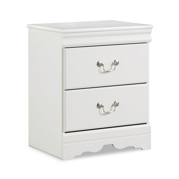 Roso Wide Dresser, Classic White, 25 Inch, 2 Drawers, Pewter Handles -BM332832